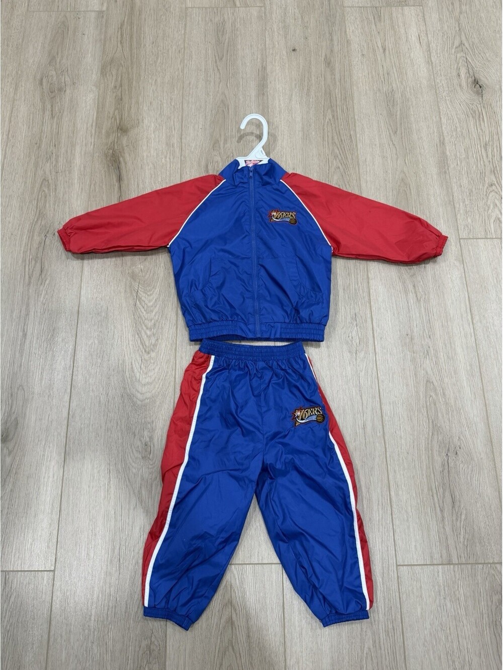 NWT VINTAGE RARE OFFICIAL NBA PHILADELPHIA 76ERS SWEATSUIT TRACKSUIT Size 18M
